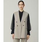 ベスト ジレ ハイツイストダブルクロス ノーカラージレ レディース