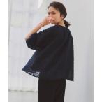 ブラウス シャツ エアリーヤーン ギャザーブラウス レディース