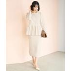 セットアップ BEAUTY FORM KNIT ペプラムセットアップ レディース