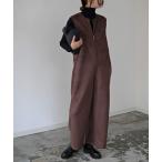 オールインワン エコスウェードフロントジップオールインワン レディース