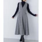 ジャンパースカート ツイーディーフリンジジャンスカ