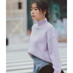 ニット セーター ロールネックニットプルオーバー レディース