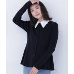 カーディガン 2wayカラーペプラムニット レディース