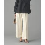 スラックス パンツ SPONGY タック ワイドパンツ レディース