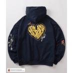 ショッピングハート パーカー 「72」「TOM＆JERRY/トムとジェリー」ハートロゴ バックプリント 裏毛 プルパーカー メンズ レディース