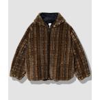 ショッピングチェックアップ コート ジャケット Revo./レヴォ　ボアチェック ジップアップフーディー メンズ レディース