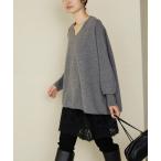 ニット セーター 「追加2」Fineニュージーウール ニュアンス Vプルオーバー レディース