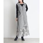 ワンピース レーストリム ボクシィラインZIPワンピース