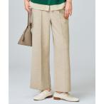 ショッピングベルーナ パンツ 圧縮ニット素材ワイドパンツ レディース