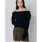 ニット セーター モールヤーンオフショルニット レディース