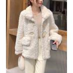ダッフルコート コート トグルボタン フェイクファー ダッフルコート レディース