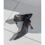 パンプス モノグラムチャームシアーパンプス