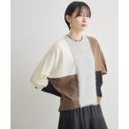 ショッピングブロック ニット セーター ブロック配色ニット レディース