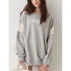 ショッピングレース トレーナー スウェット レースEmbroideryスウェットトップス レディース