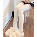 靴下 リブニーハイソックス/ルーズソックス レディース