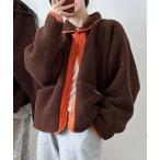 ショッピングワンスター ブルゾン アウター リバーシブルフリースジャケット レディース