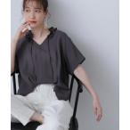 「N.（N. Natural Beauty Basic）」 半袖チュニック MEDIUM チャコールグレー レディース