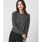 ニット セーター 襟付き フェイクパール プルオーバー ニット ウォッシャブル レディース