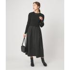 ショッピングマキシ丈 ワンピース タフタ ドッキング ワンピース ウォッシャブル