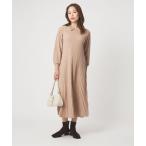 ワンピース フィット＆フレア 襟付き ニット ワンピース