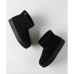 ブーツ 「HONEYSUCKLE ROSE」フェイクムートンショートブーツ (軽量設計 / ボアライニング / カジュアルスタイル) レディース