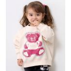 ショッピングベア トレーナー  ベアプリント ダンボールニットトレーナー キッズ 子供服 女の子