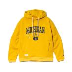 パーカー 「Duckster/ダックスター」ペンキ飛ばし刺繍×カレッジロゴフーディー メンズ レディース