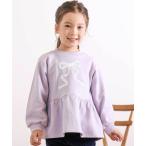 ショッピングSlip トレーナー  レースリボン付きペプラムトレーナー(80~130cm) キッズ 子供服 女の子