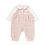 ショッピングロンパース ベビー服 ロンパース 「お揃い」ツイードジャガード白襟カバーオール(70~80cm)