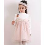 ショッピング星 ワンピース きらめく星のチュールマントつきベロアワンピース(80~130cm) キッズ 子供服 男の子 女の子