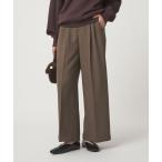 パンツ メランジ ツイル ワイド パンツ マシンウォッシャブル レディース