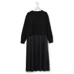 ショッピングコンビ ドレス ニットセットアップ プリーツコンビ ワンピース