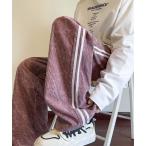 ショッピングワイドパンツ パンツ 総柄 サイドライン ワンポイント ワイドパンツ メンズ