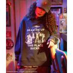 トレーナー スウェット STRANGER THINGS×MINNETONKA プリンテッドスウェット レディース