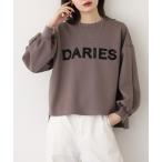 tシャツ EGLANTINE レースロゴ長袖カットソー レディース