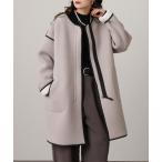 ノーカラーコート コート EGLANTINE パイピングボンディングコート レディース