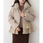 ダウンコート ダウンジャケット EGLANTINE 裾フリルダウンジャケット レディース