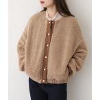 ブルゾン アウター Anna Nicola デニムコンビボアブルゾン 日本製 レディース