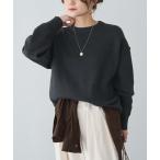 ショッピングオートミール ニット セーター スウェットライクダブルジャガードニット レディース