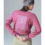 ショッピングＴシャツ tシャツ PIGMENT DYED FACE AND LOGO SQUARE PATCH L/S TEE レディース