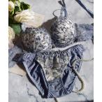 ショッピングブラジャー ショーツ セット ブラジャー ショーツセット 「美谷間＆丸胸を叶える！ナチュ盛りメイクブラ♪」上下セット/A~D/脇高ブルートーンフラワー刺繍