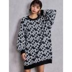 ショッピングニットワンピース ワンピース GGチェーンロゴラメニットワンピース