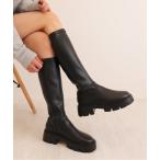 ショッピングロングブーツ ブーツ トラックソール　ストレッチロングブーツ レディース