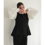 ショッピングセレモニー セットアップ 「手洗いOK」ペプラム ブラウス付き 3点セット きれいめ パンツスーツ レディース ノーカラー ジャケット セレモニー ママスーツ 卒