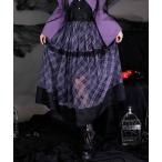 ショッピングロングスカート スカート チェックチュールロングスカート