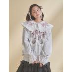 ショッピングリボン トレーナー スウェット Dream Garden-tulip ribbon lace sweat レディース