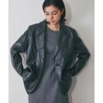 ショッピングレザージャケット レザージャケット ライダース フェイクレザーテーラードジャケット レディース