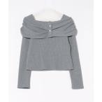 ニット セーター 「ZOZO限定」リボンライクオフショルニットトップス レディース