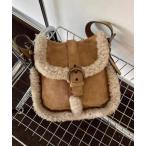 ショルダーバッグ バッグ フェイクムートンショルダーバッグ レディース