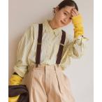 ショッピングシャツ ブラウス シャツ a＆m マルチストライプシャツ レディース